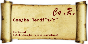 Csajka Renátó névjegykártya