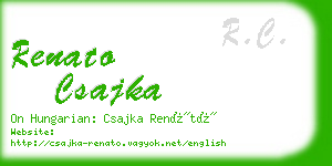 renato csajka business card